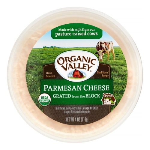 Parmesan-Organic Valley Grated From The Block Parmesan Cheese - Queso ...