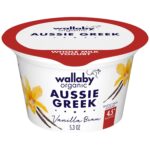 Dairy & Refrigerated-Wallaby Organic Greek Whole Milk Yogurt, Blended Vanilla Bean