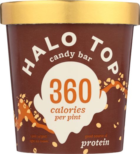 Ice Cream-Halo Top Candy Bar Ice Cream 360 Calories - helado candy barra -  Cabo Fine Foods