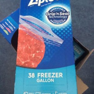 Household Supplies-Ziplock Freezer Bags, 1 GL, 38 per box – 2 boxes