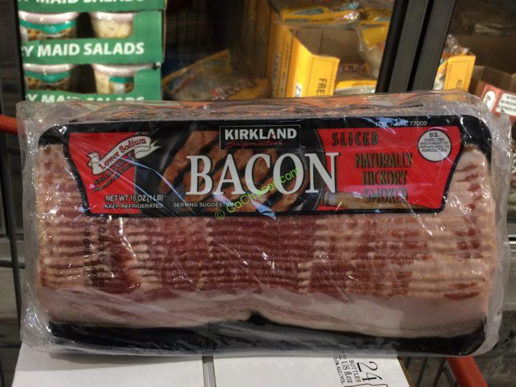 BaconKirkland Hardwood Smoked Sliced Low Sodium Bacon tocino ahumado